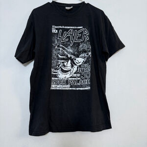 Vintage 2004 Slayer Rock Palace Graphic T-shirt Size M‎ Black Hanes Heavyweight